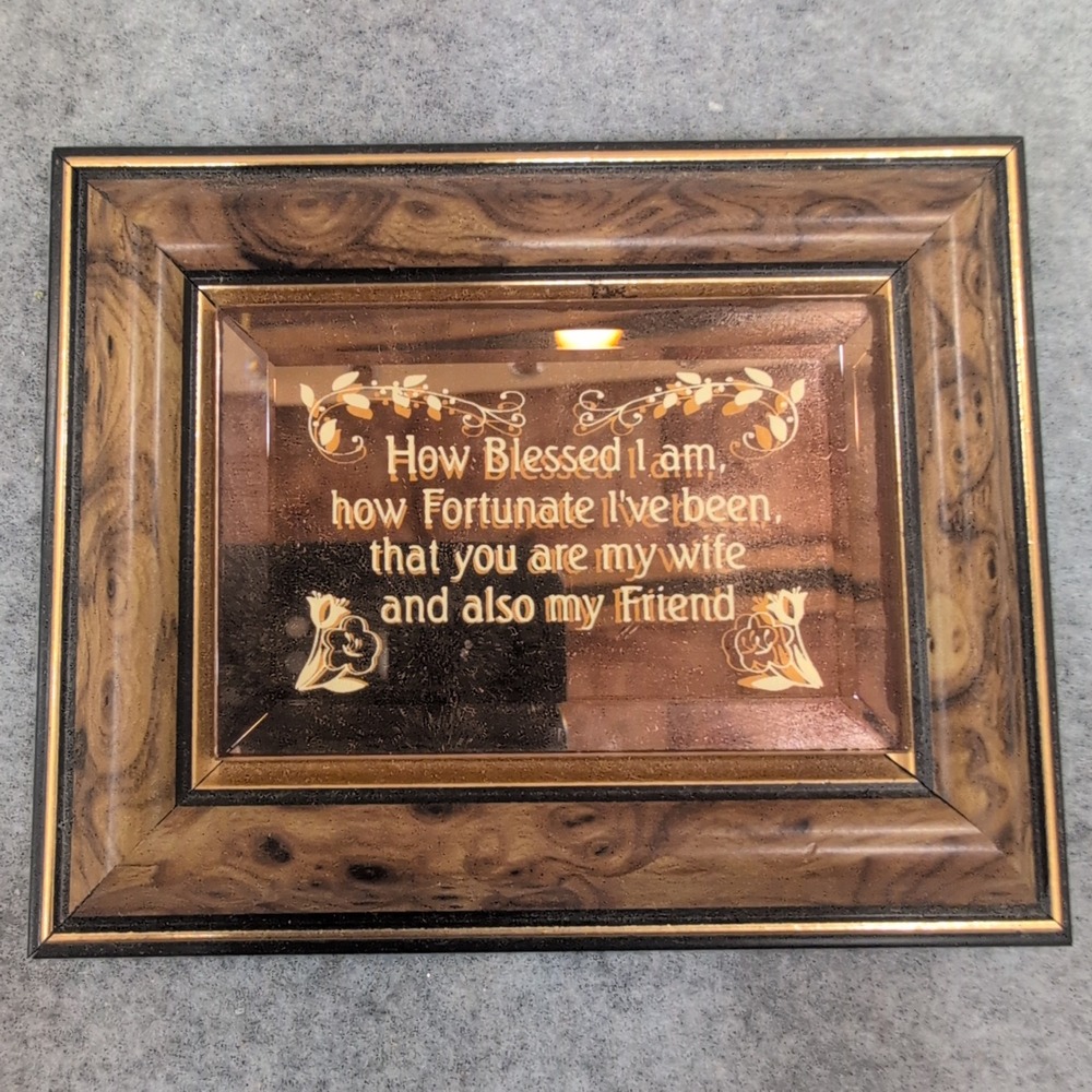 Dacra Glass Company Mirrored Wall Art Plaque Wife Friend Gift 8327 - Picture 1 of 3